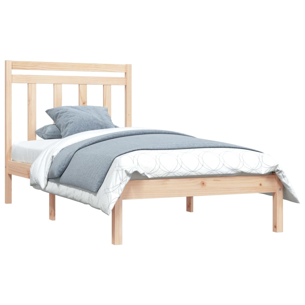 Bed Frame without Mattress 90x190 cm Solid Wood