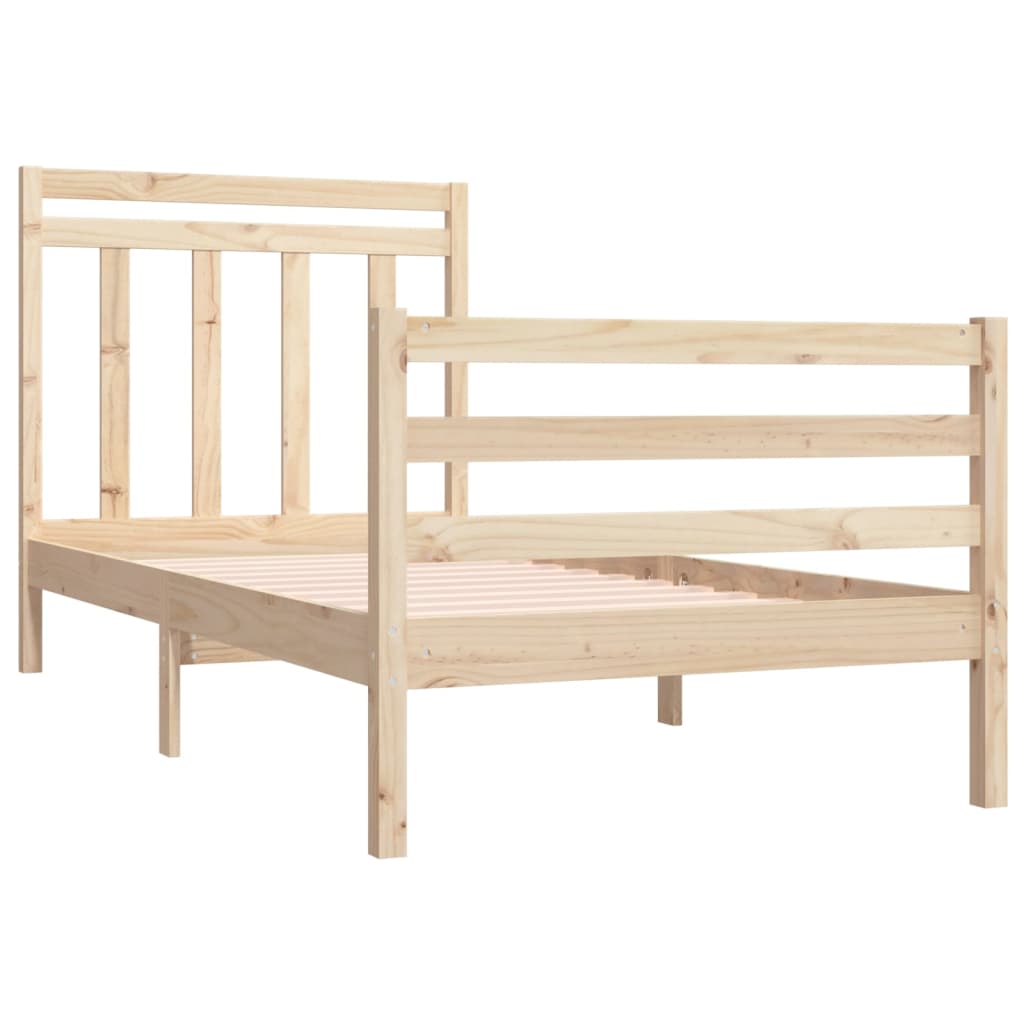 Bed Frame without Mattress 90x190 cm Solid Wood