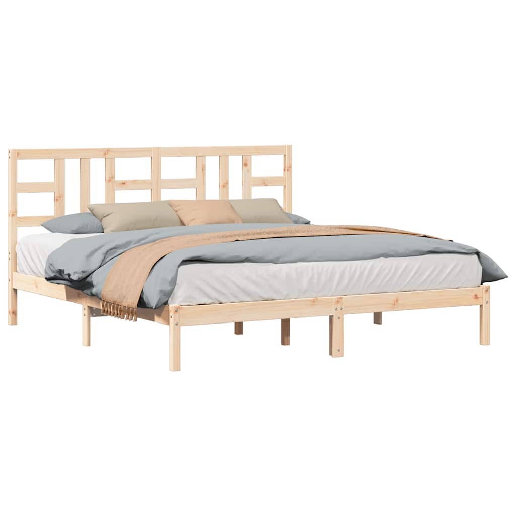 Bed Frame without Mattress 183x203 cm King Solid Wood