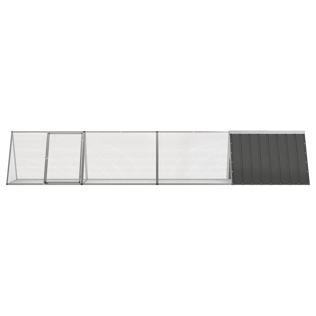 Rabbit Cage Anthracite 403.5x80.5x71 cm Galvanised Steel