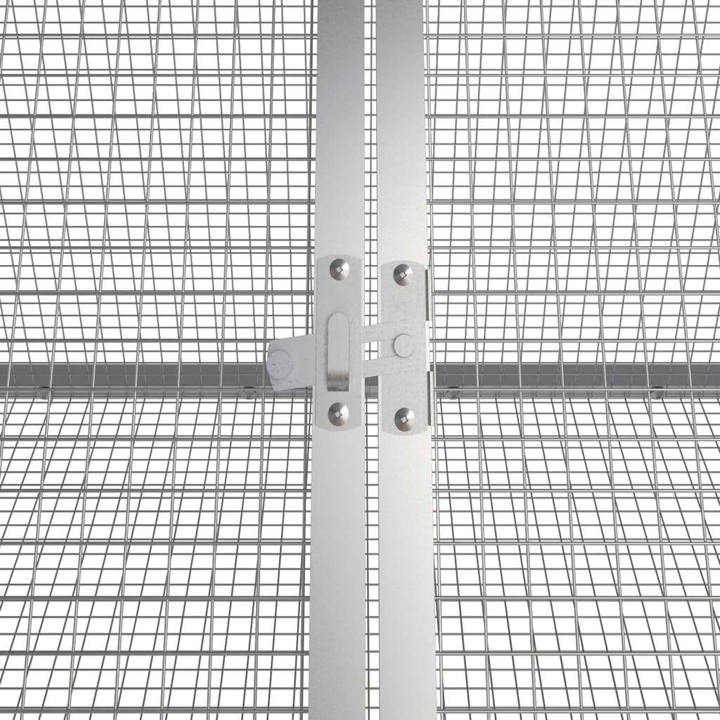 Rabbit Cage Grey 504.5x80.5x71 cm Galvanised Steel