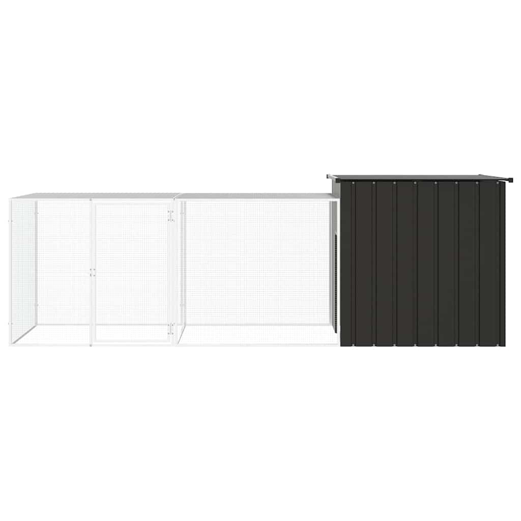 Chicken Cage Anthracite 300x91x100 cm Galvanised Steel