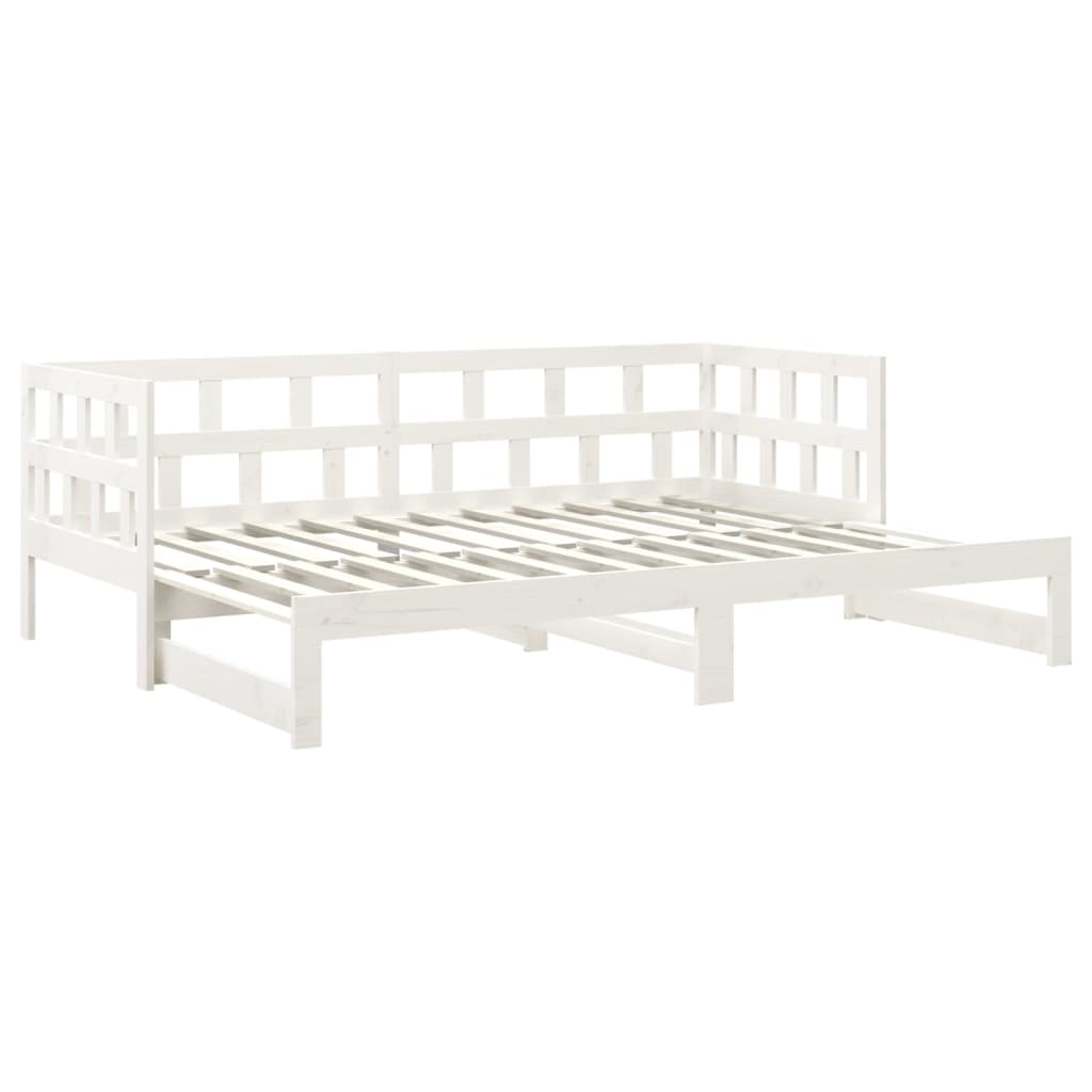 Pull-out Day Bed without Mattress White 2x(90x190) cm