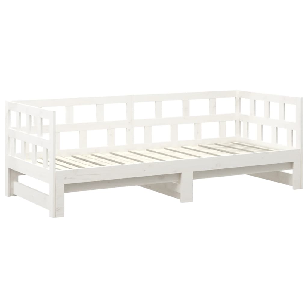 Pull-out Day Bed without Mattress White 2x(90x190) cm