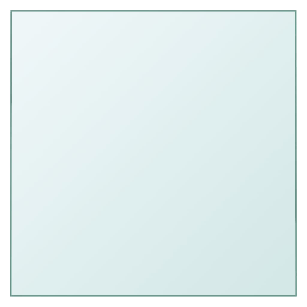 Table Top Transparent 40x40 cm Tempered Glass