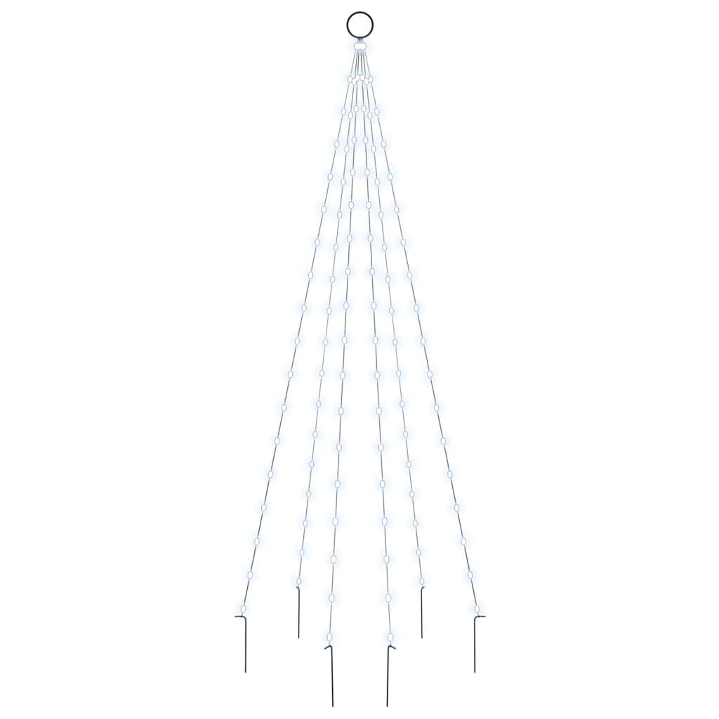 Christmas Tree on Flagpole Cold white 108 LEDs 180 cm