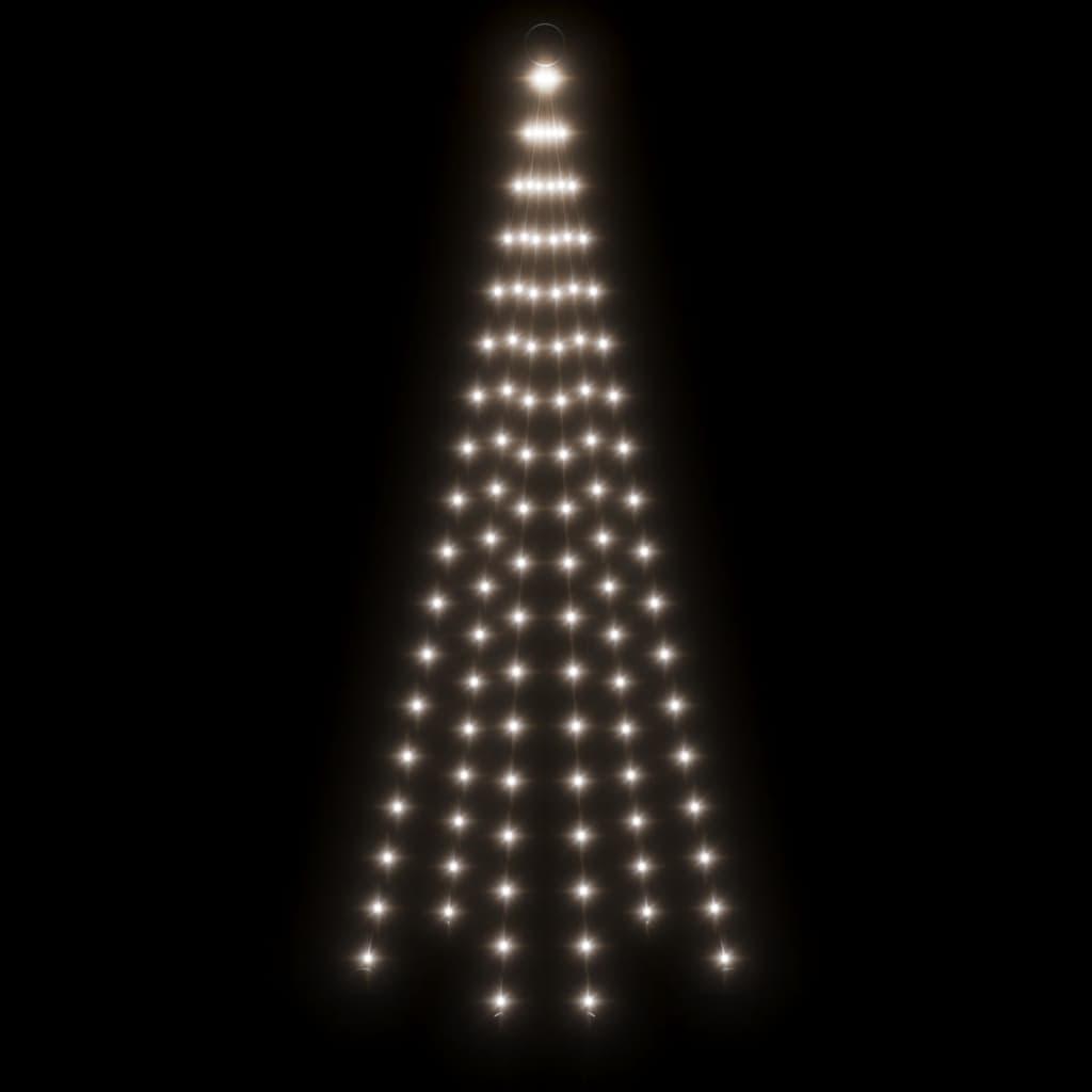 Christmas Tree on Flagpole Cold white 108 LEDs 180 cm
