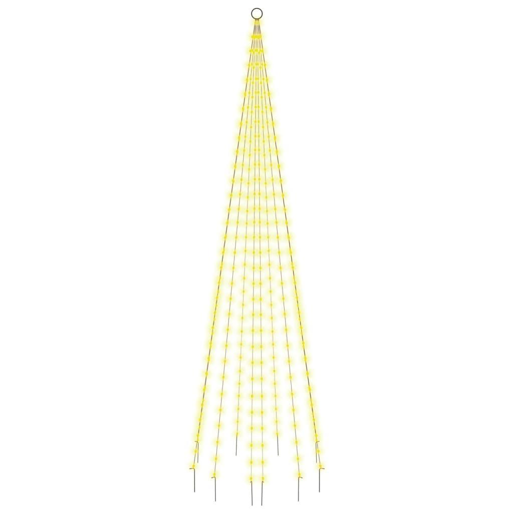 Christmas Tree on Flagpole Warm White 310 LEDs 300 cm