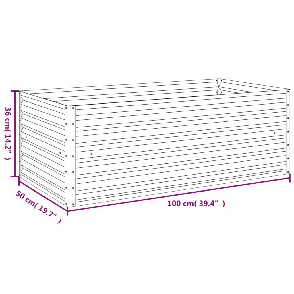 Garden Raised Bed 100x50x36 cm Corten Steel