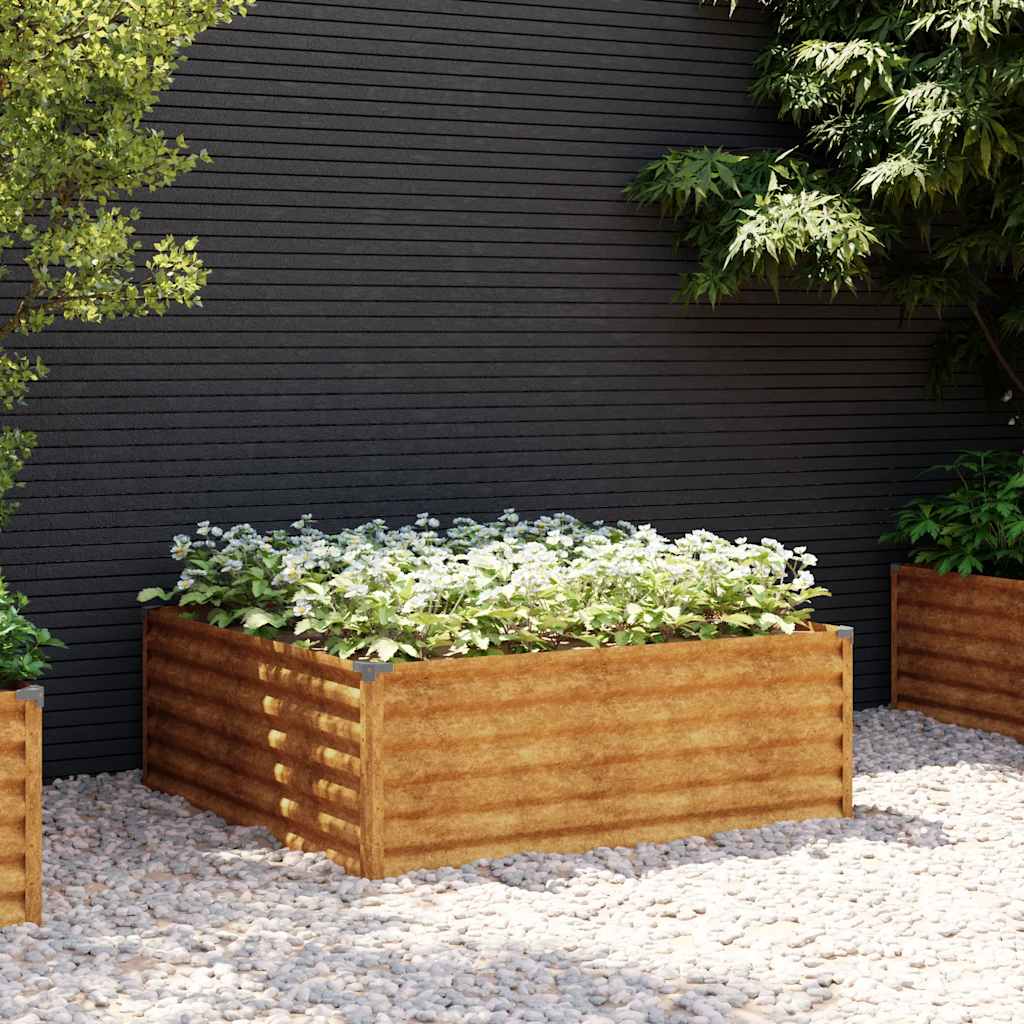 Garden Raised Bed 100x100x36 cm Corten Steel