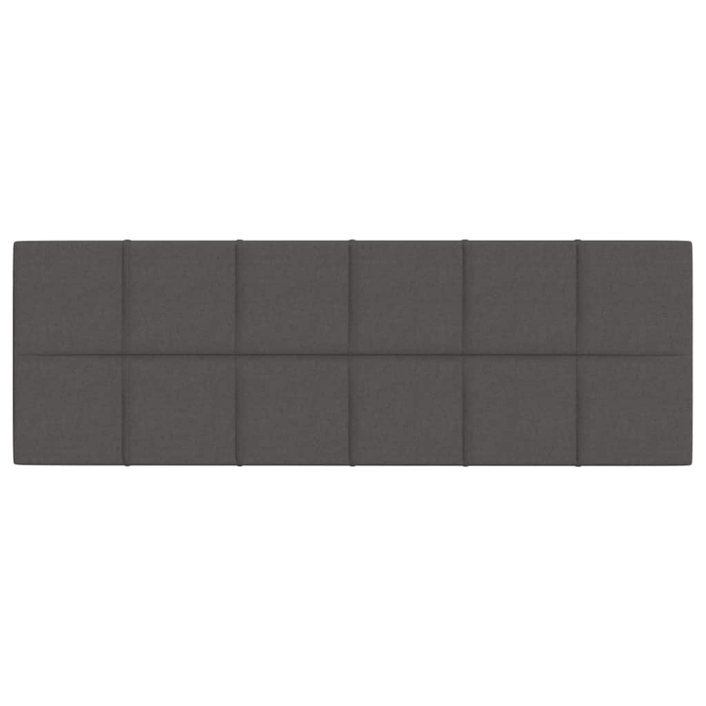 Wall Panels 12 pcs Dark Grey 90x30 cm Fabric 3.24 m²