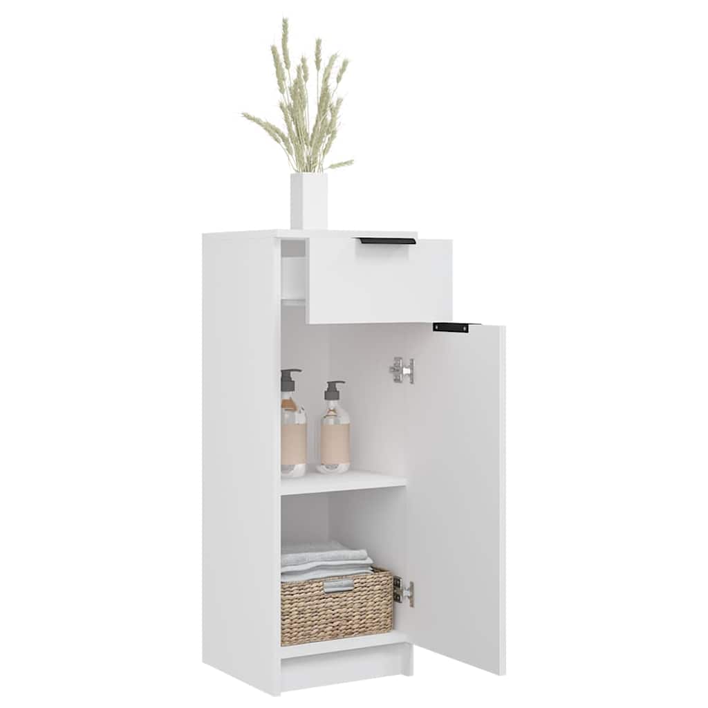 Bathroom Cabinet White 32x33.5x90 cm Engineered Wood