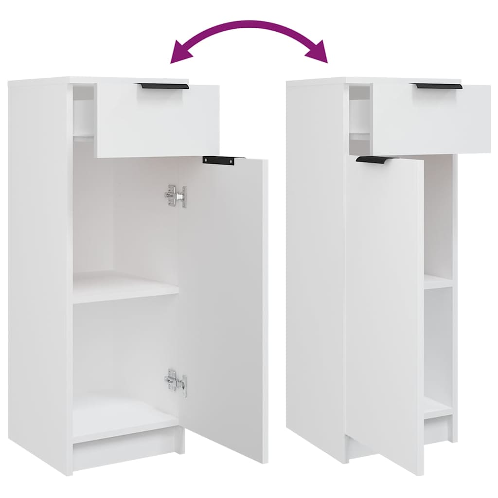 Bathroom Cabinet White 32x33.5x90 cm Engineered Wood