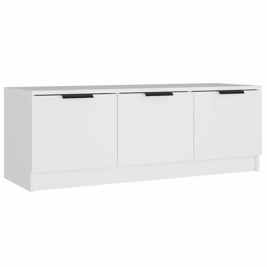 TV Cabinet White 102x35x36.5 cm Engineered Wood