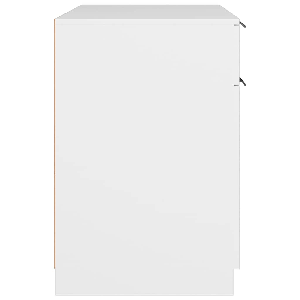 Desk White 100x50x75 cm Engineered Wood