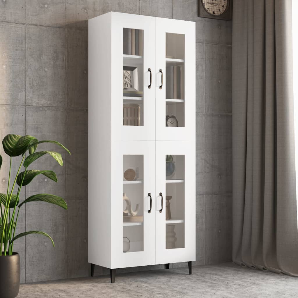 Hanging Wall Cabinet White 69.5x34x90 cm