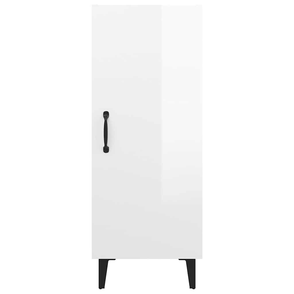 Sideboard High Gloss White 34.5x34x90 cm Engineered Wood