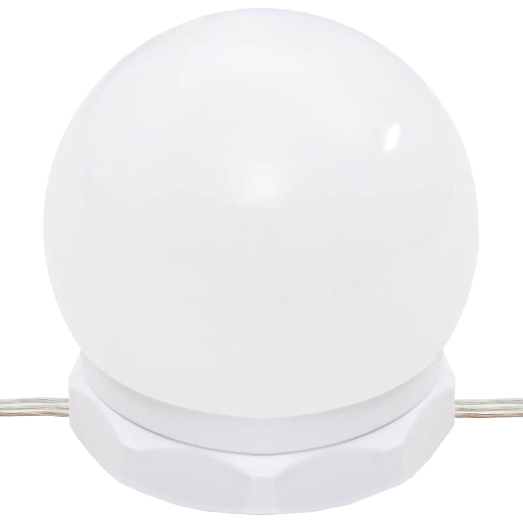 Dressing Table with LED Smoked Oak 60x40x140 cm
