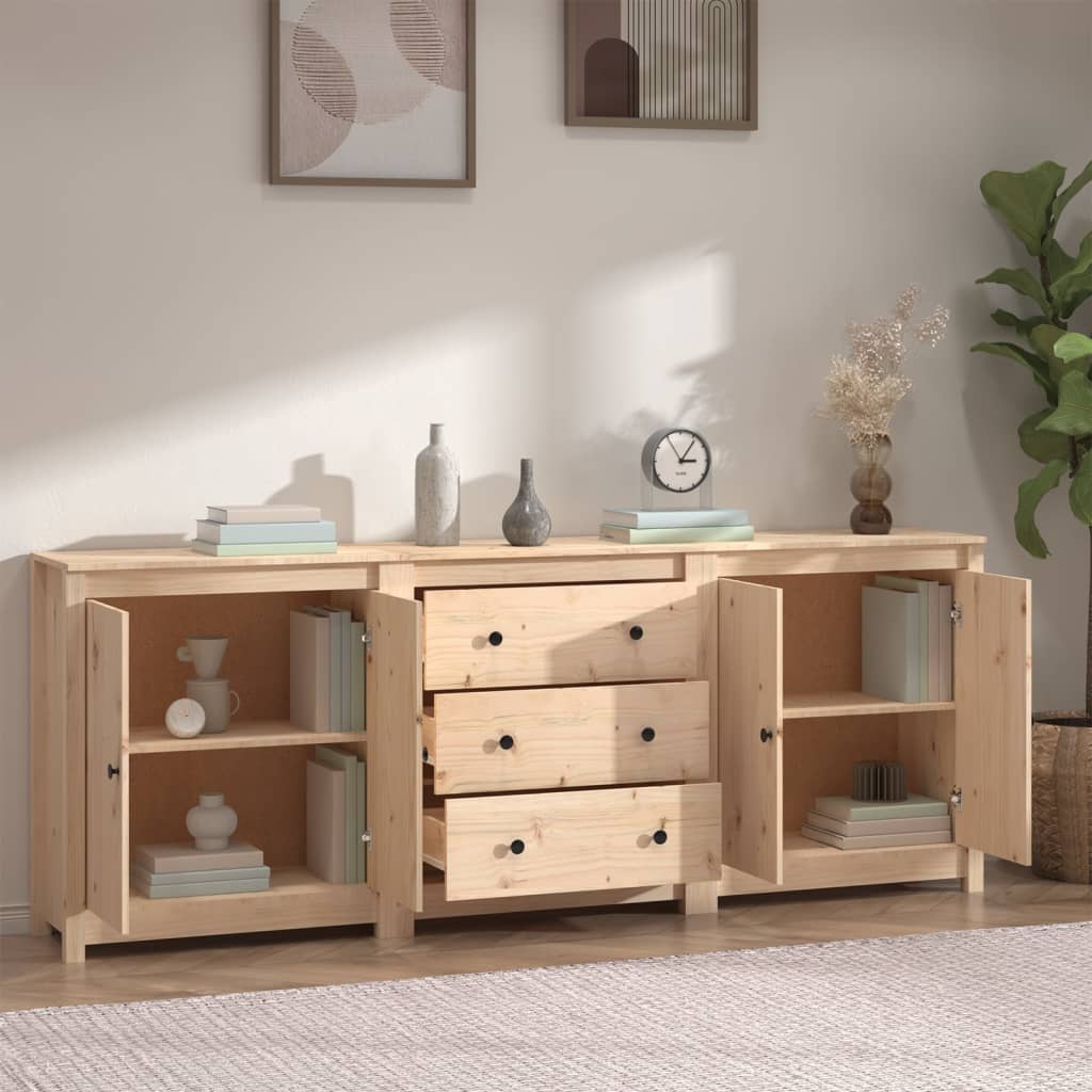 Sideboard 210x35x80 cm Solid Wood Pine