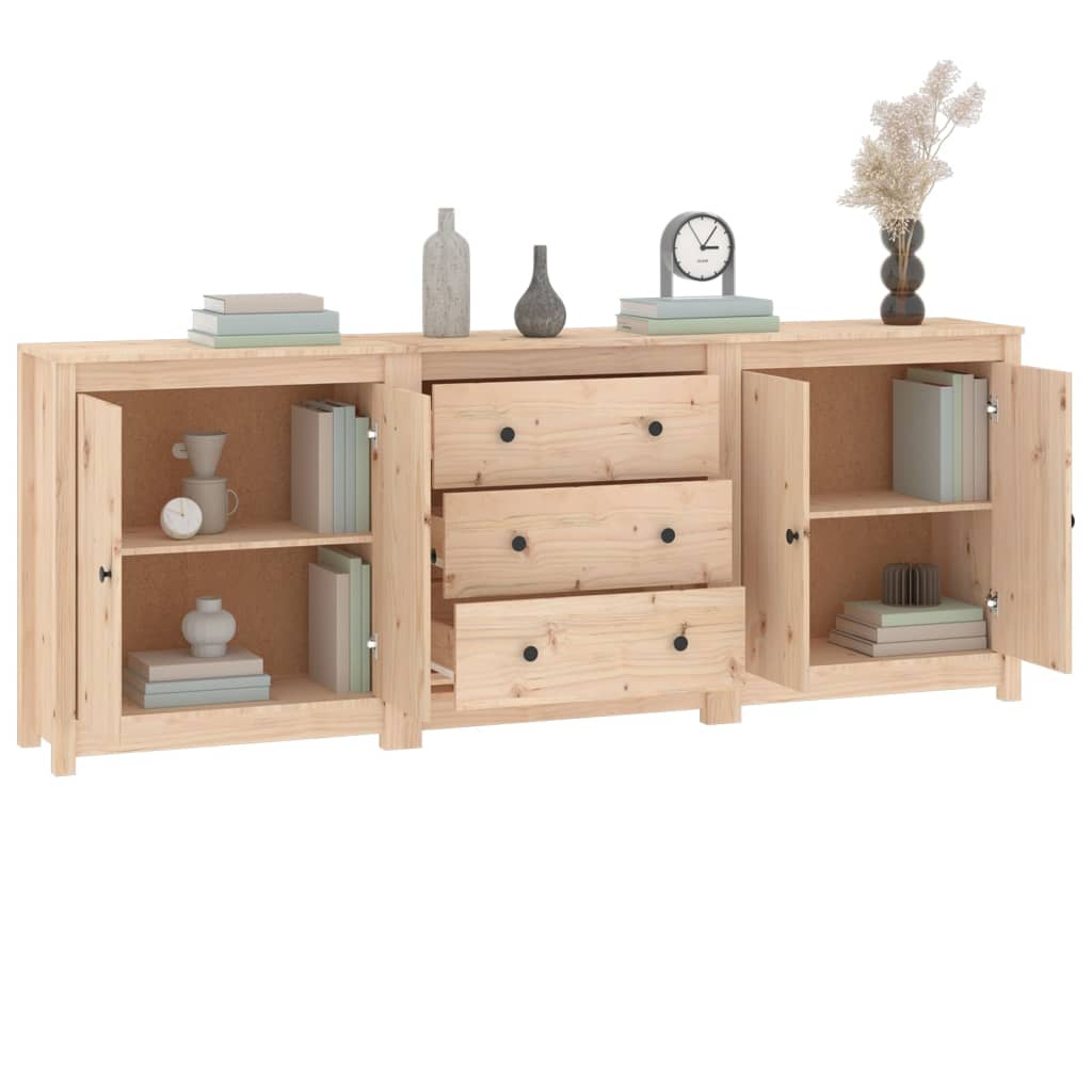 Sideboard 210x35x80 cm Solid Wood Pine