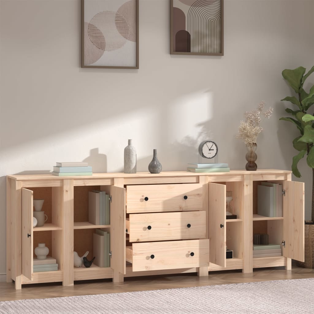 Sideboard 230x35x80 cm Solid Wood Pine