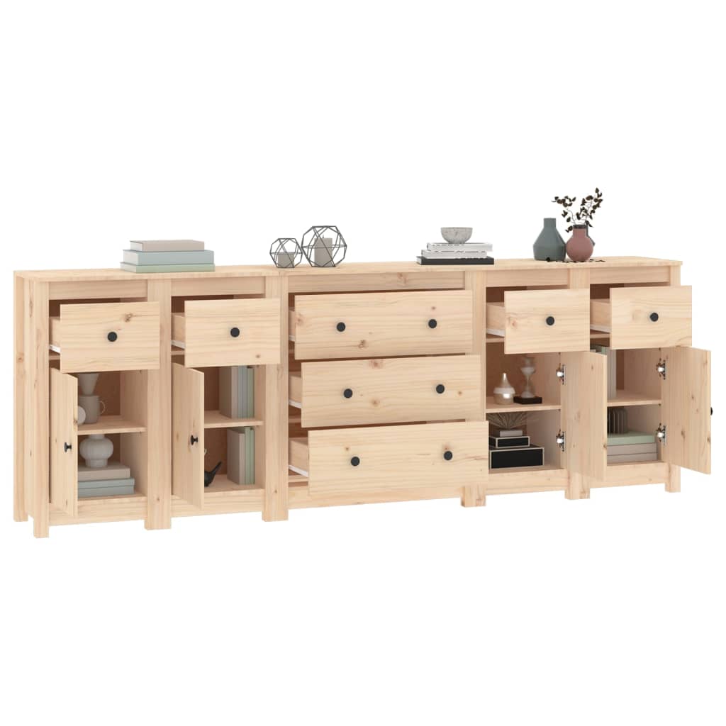 Sideboard 230x35x80 cm Solid Wood Pine