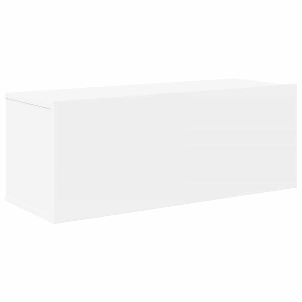 7 Piece TV Cabinet Set White Engineered Wood