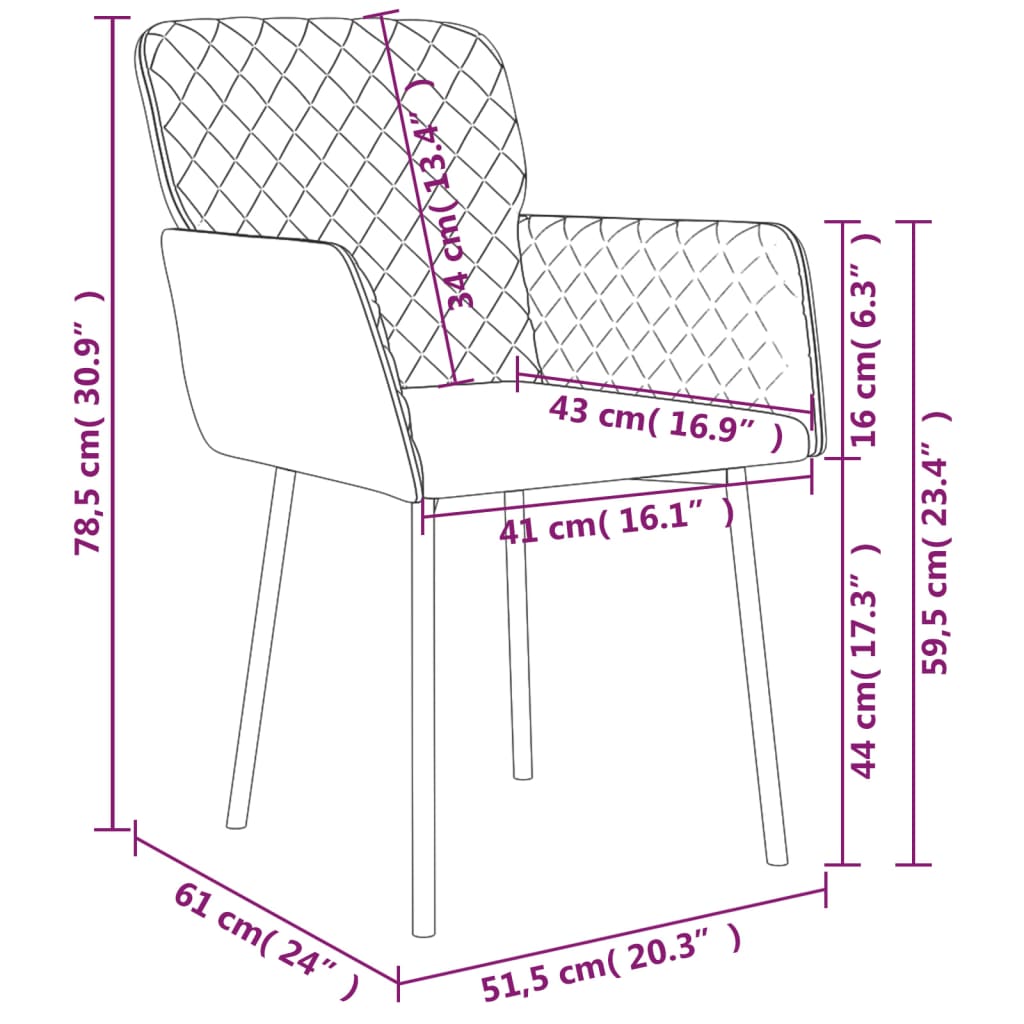 Dining Chairs 2 pcs Black Velvet