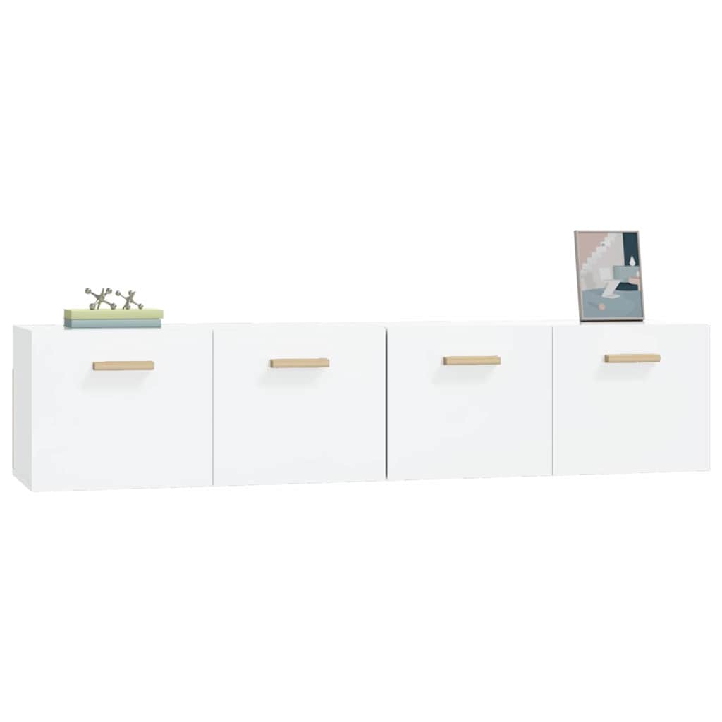 Wall Cabinets 2 pcs High Gloss White 80x35x36.5 cm Engineered Wood