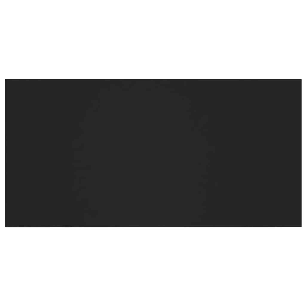 Bed Headboard with Cabinets Black Engineered Wood