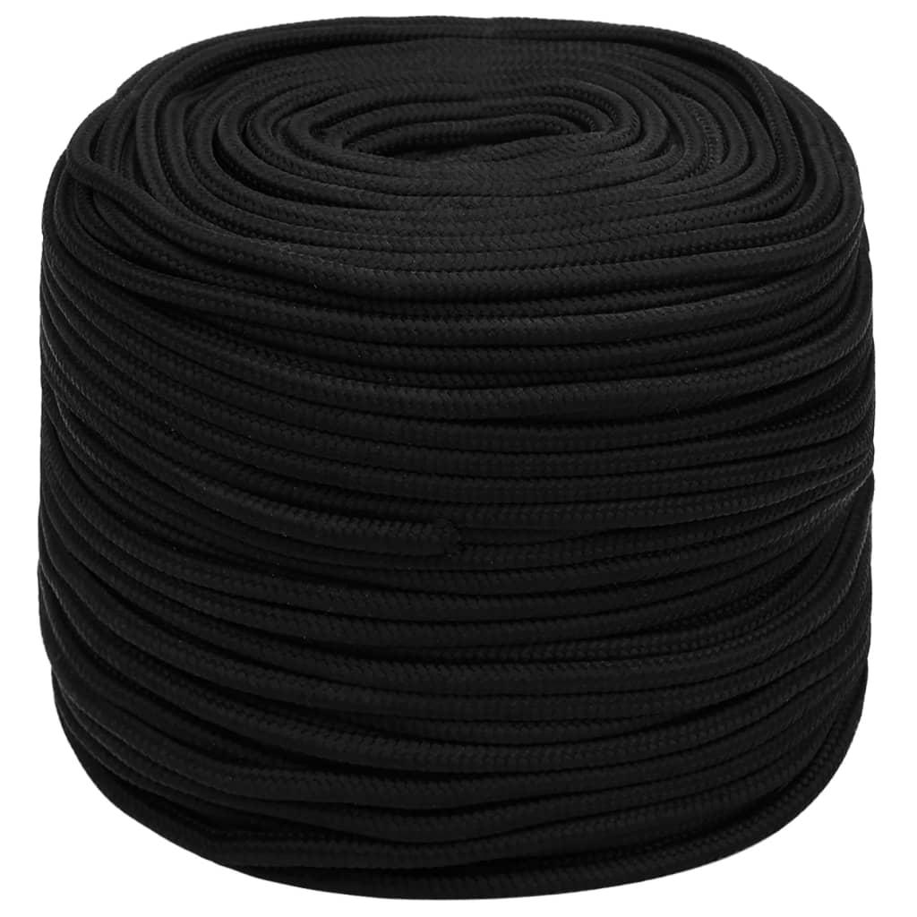Work Rope Black 6 mm 50 m Polyester