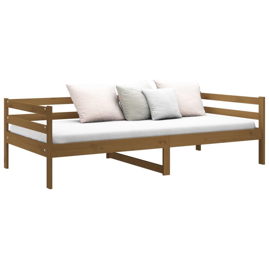 Day Bed without Mattress Honey Brown 90x190 cm Solid Wood Pine