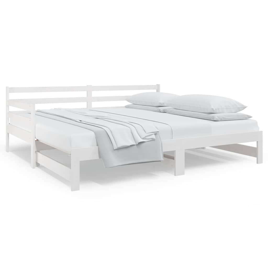 Pull-out Day Bed without Mattress White 2x(90x190) cm