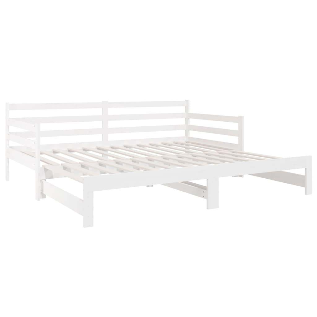 Pull-out Day Bed without Mattress White 2x(90x190) cm
