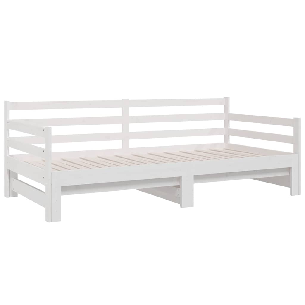 Pull-out Day Bed without Mattress White 2x(90x190) cm