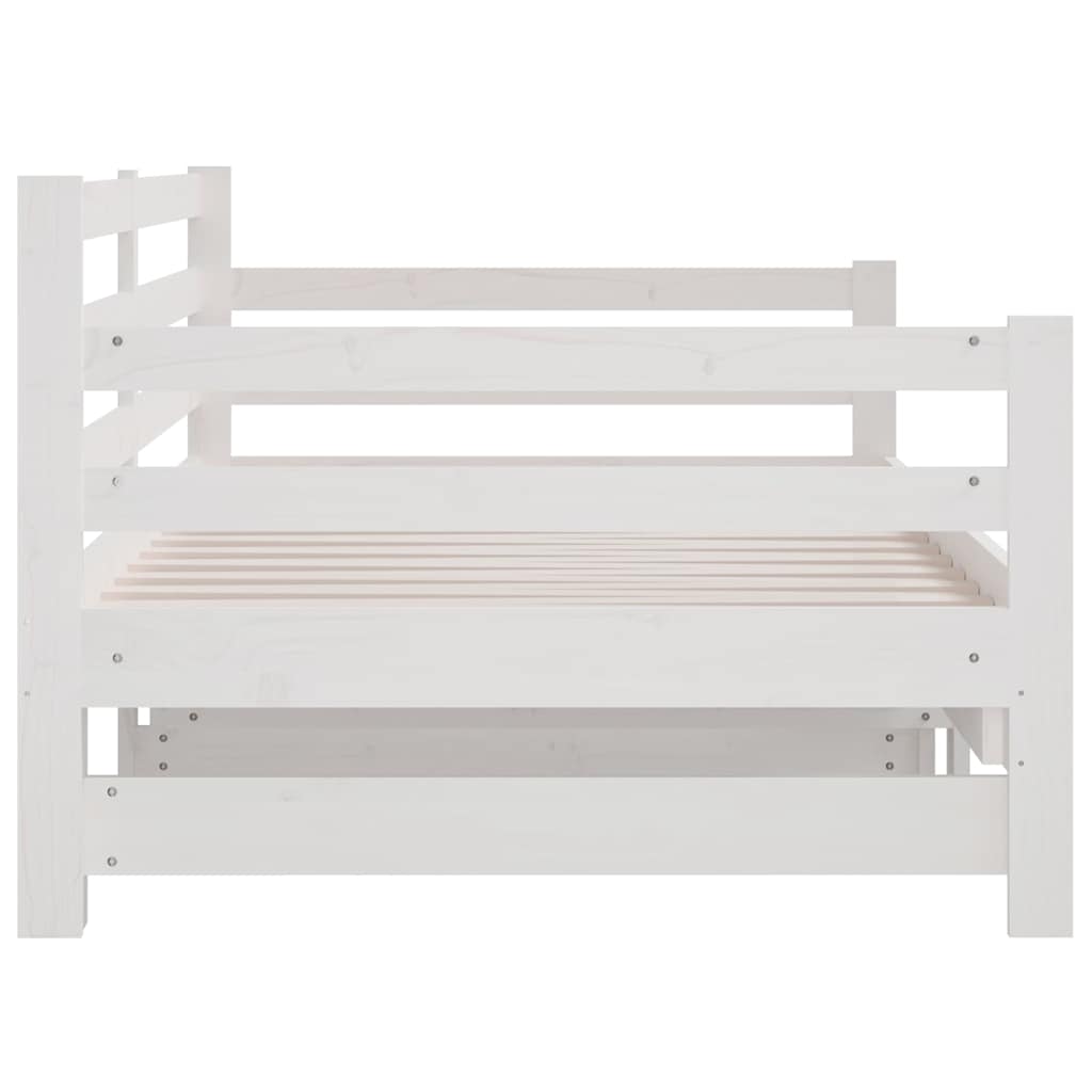 Pull-out Day Bed without Mattress White 2x(90x190) cm