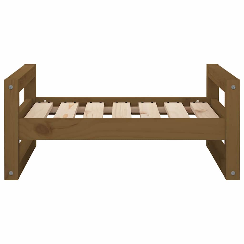 Dog Bed Honey Brown 65.5x50.5x28 cm Solid Pine Wood