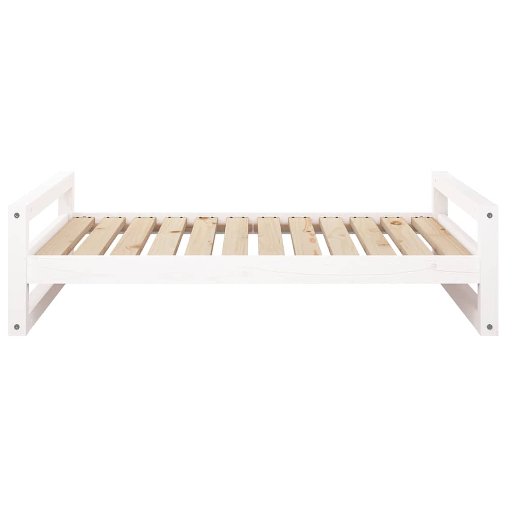 Dog Bed White 105,5x75,5x28 cm Solid Pine Wood