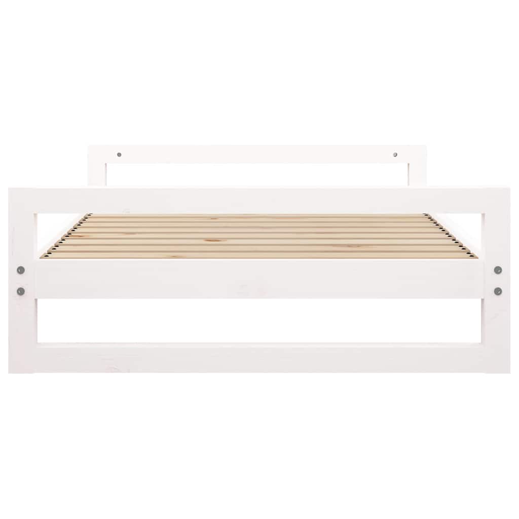 Dog Bed White 105,5x75,5x28 cm Solid Pine Wood
