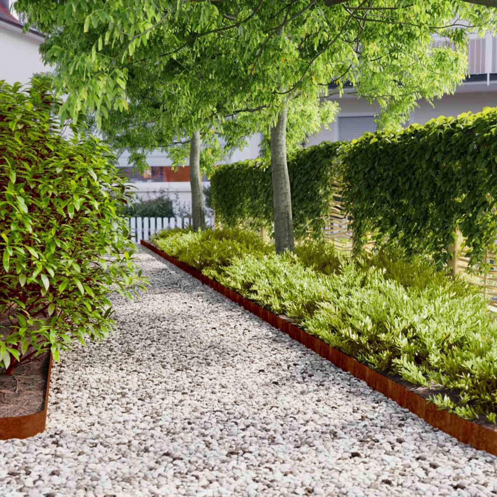 Lawn Edgings 50 pcs 10x103 cm Flexible Corten steel