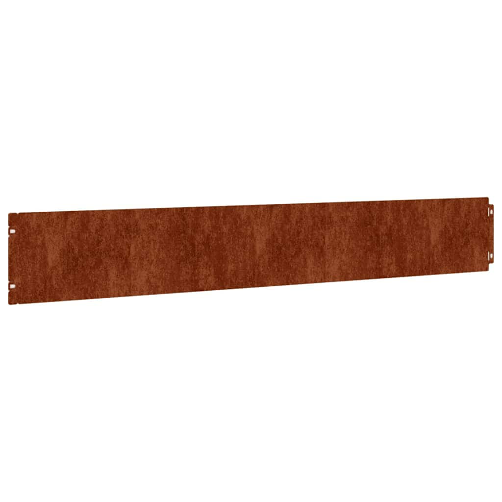 Lawn Edging 50 pcs 15 x 103 cm Weathering Steel Rusty