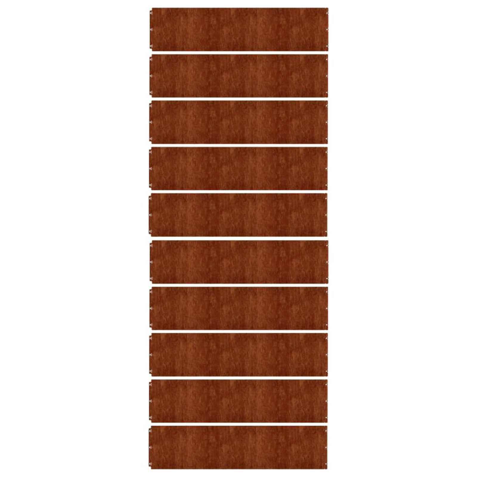 Lawn Edgings 10 pcs 25x103 cm Flexible Corten steel