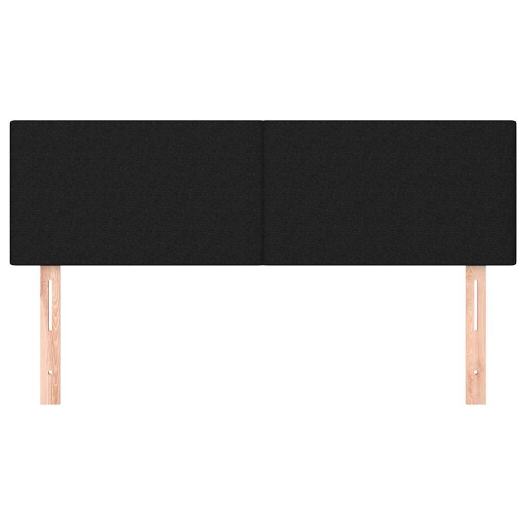 Headboards Black 144x5x78/88 cm Fabric