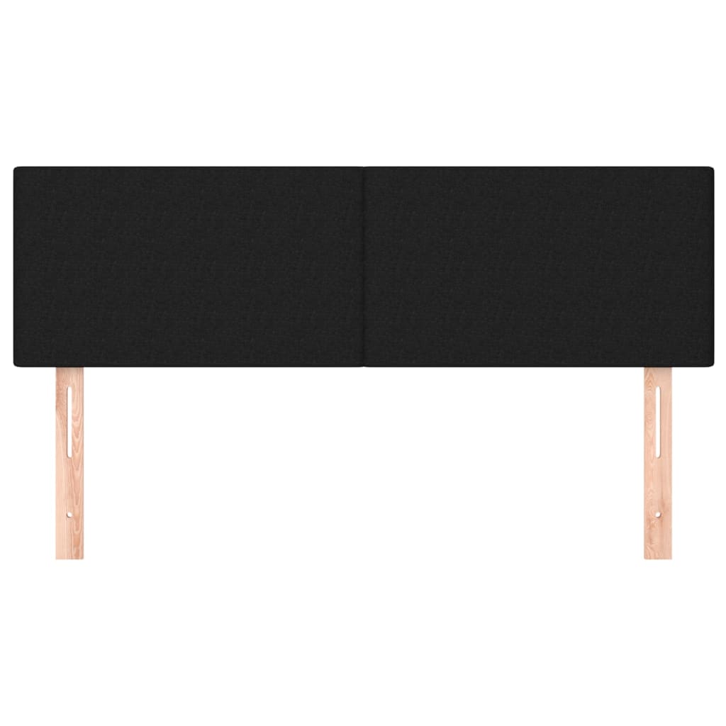 Headboards Black 144x5x78/88 cm Fabric