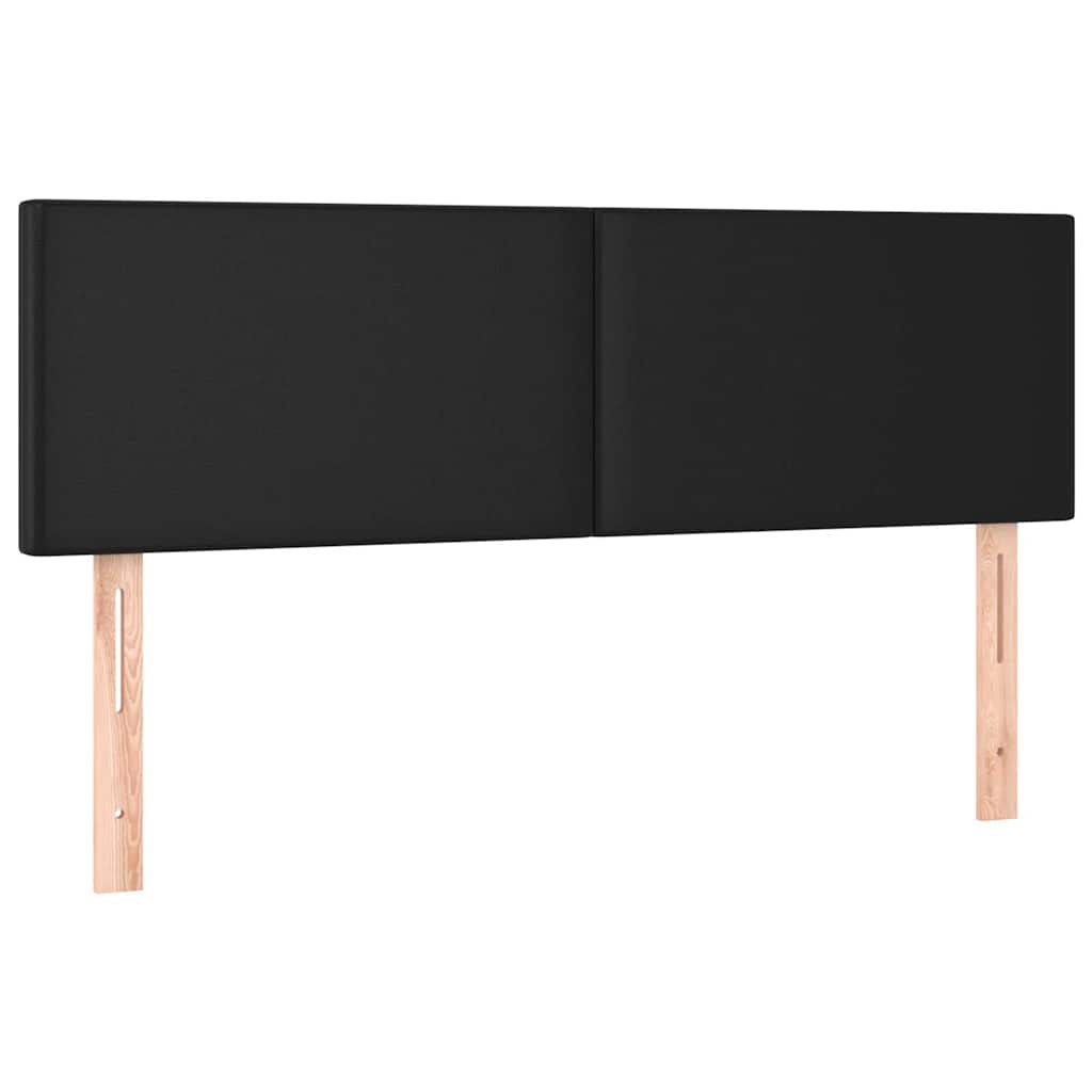 Headboards Black 144x5x78/88 cm Faux Leather