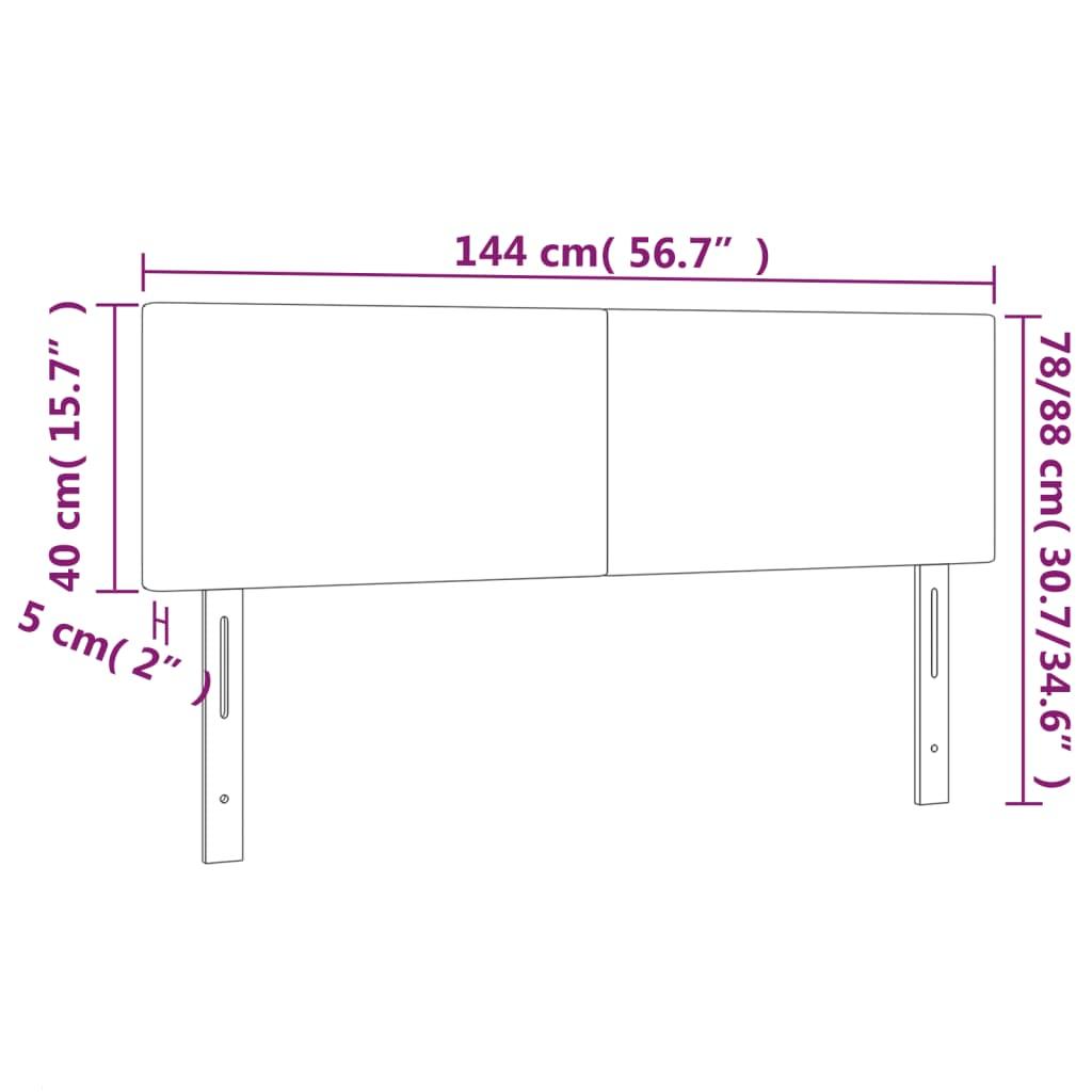 Headboards Black 144x5x78/88 cm Faux Leather