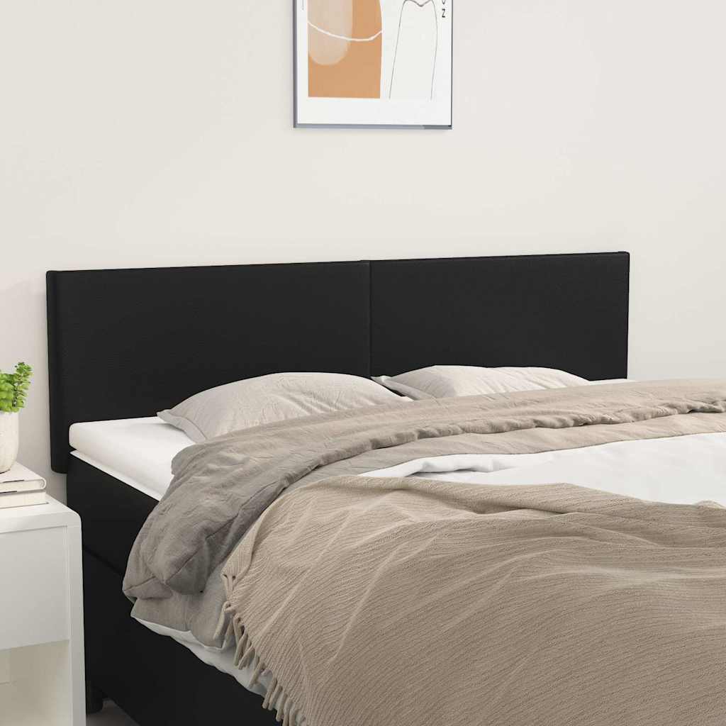 Headboards Black 144x5x78/88 cm Faux Leather