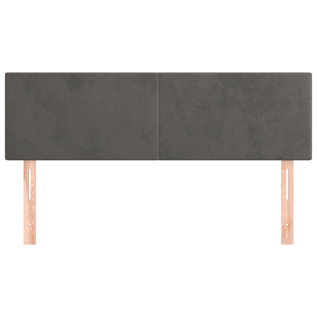 Headboards Dark Grey 144x5x78/88 cm Velvet