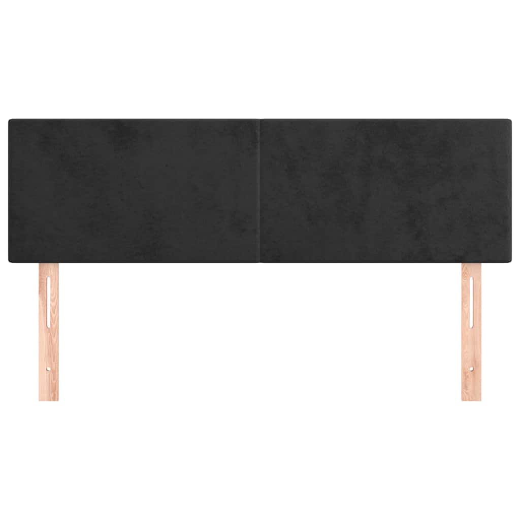 Headboards Black 144x5x78/88 cm Velvet