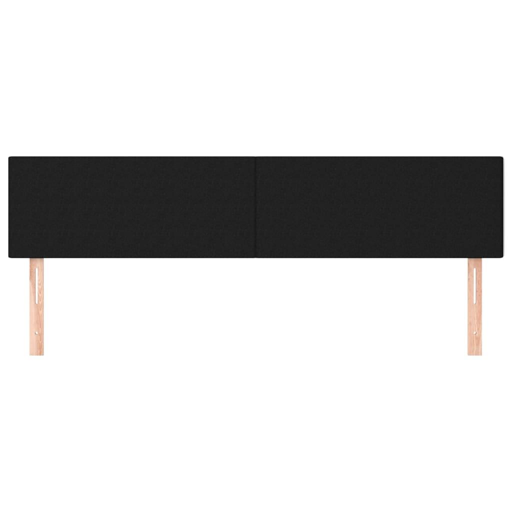 Headboards Black 160x5x78/88 cm Fabric
